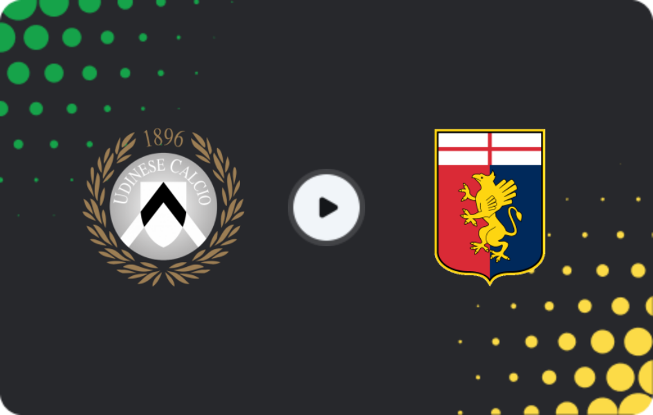 Where to watch Udinese — Genoa, Serie A, 08.12.2025