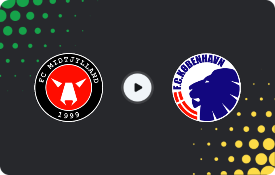 Where to watch Midtjylland — Copenhagen, Superliga, 07.12.2025