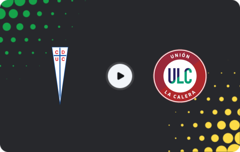 Where to watch Universidad Católica — Union La Calera, Primera División, 06.12.2025