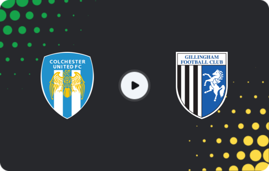 Where to watch Colchester — Gillingham, League Two, 06.12.2025