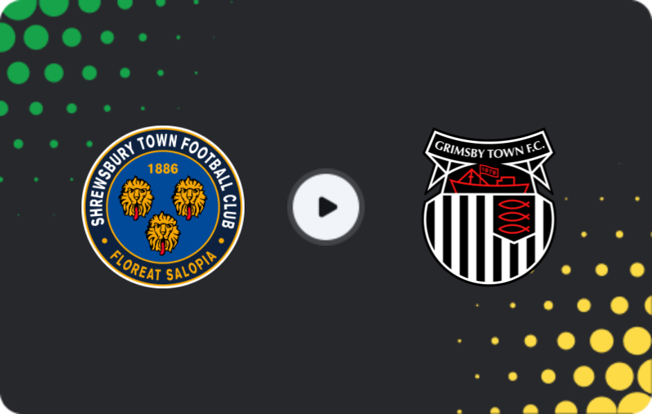 Where to watch Shrewsbury Town — Grimsby Town, League Two, 09.12.2025