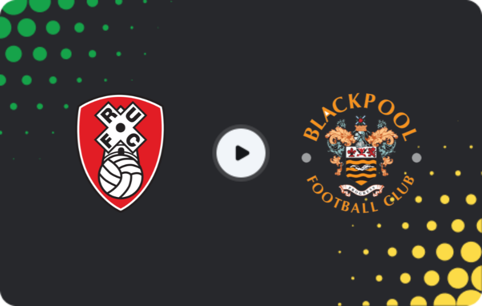 Where to watch Rotherham — Blackpool, League One, 10.12.2025