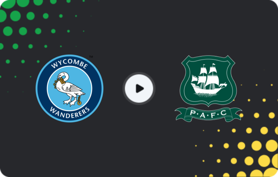Where to watch Wycombe — Plymouth Argyle, League One, 09.12.2025