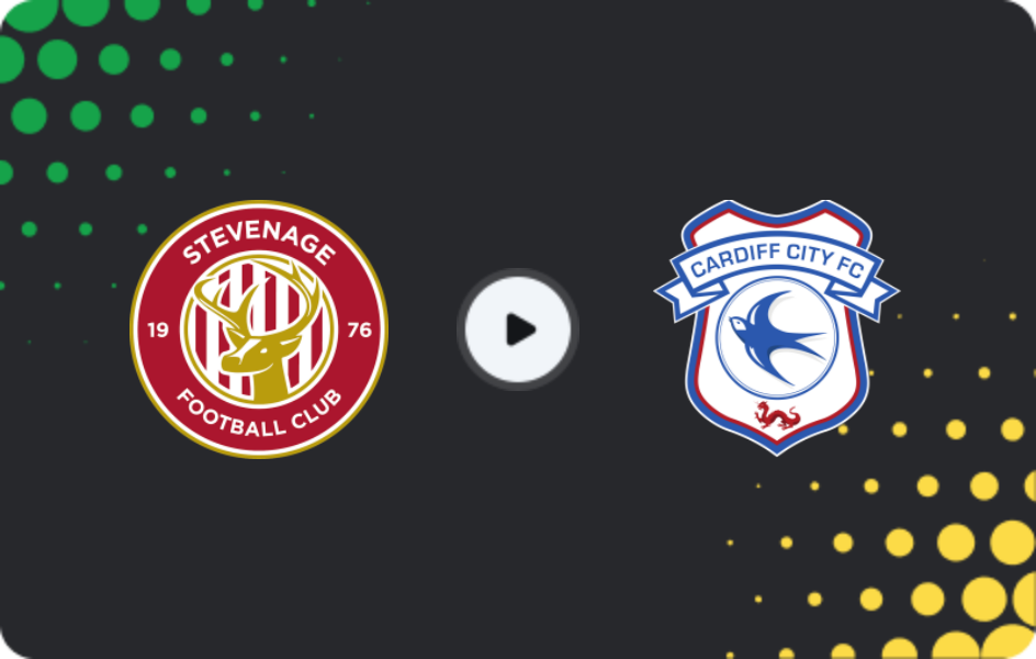 Where to watch Stevenage — Cardiff City, League One, 09.12.2025