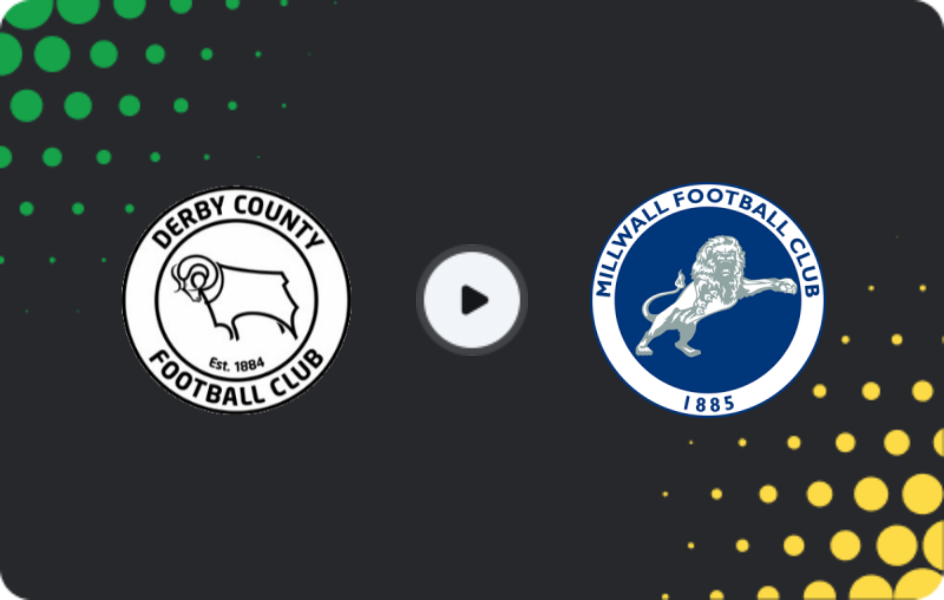 Where to watch Derby County — Millwall, Championship, 10.12.2025