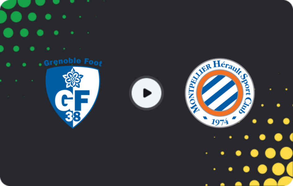 Where to watch Grenoble — Montpellier, Ligue 2, 13.12.2025