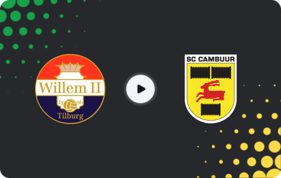 Where to watch Willem II — Cambuur, Eerste Divisie, 12.12.2025