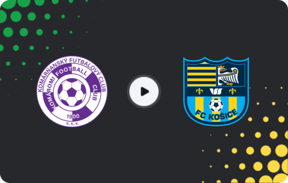 Where to watch Komárno — FK Košice, Super Liga, 14.12.2025