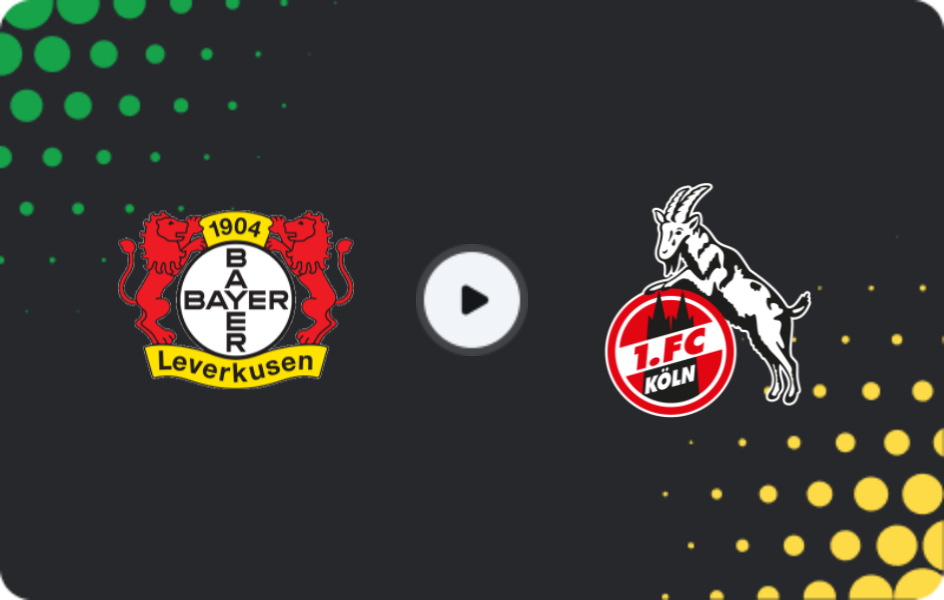 Where to watch Bayer Leverkusen — 1.FC Köln, Bundesliga, 13.12.2025