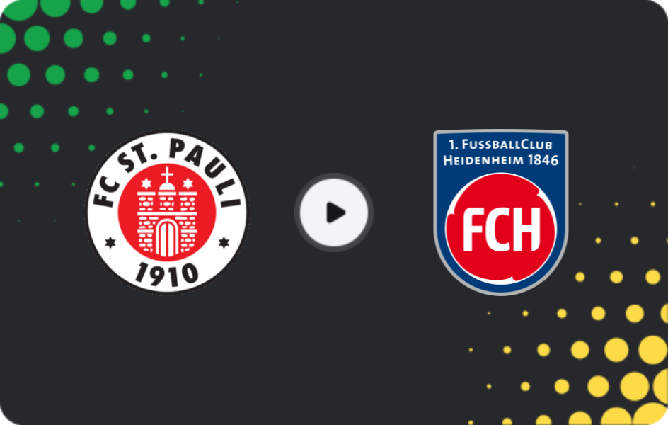 Where to watch St. Pauli — Heidenheim, Bundesliga, 13.12.2025