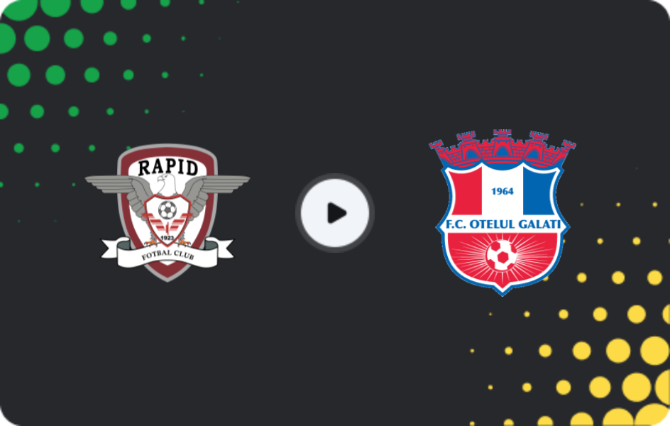 Where to watch Rapid Bucuresti — Oţelul, Liga I, 13.12.2025