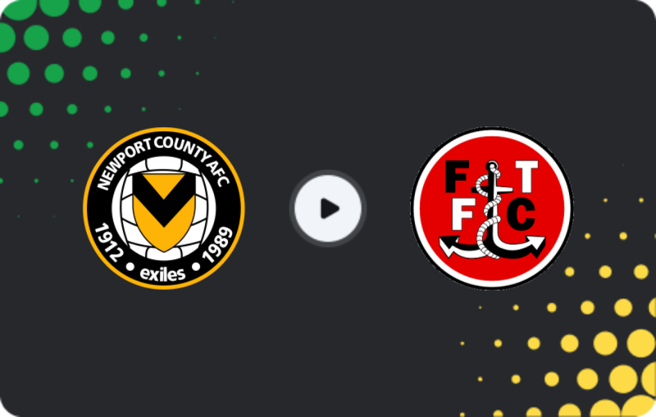Where to watch Newport County — Fleetwood Town, League Two, 13.12.2025