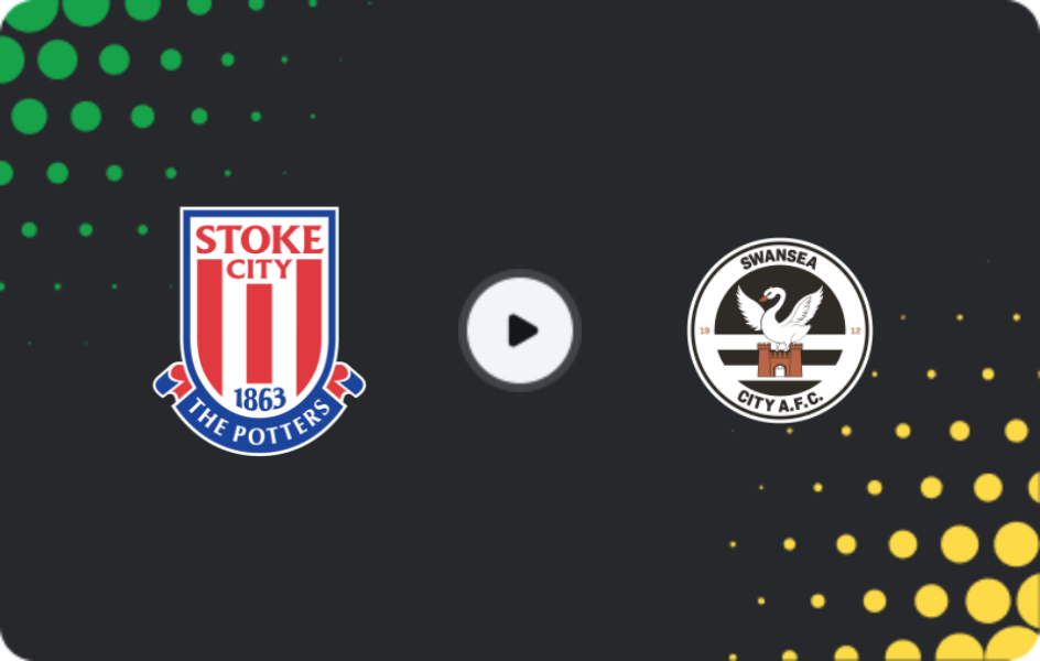 Where to watch Stoke City — Swansea, Championship, 13.12.2025