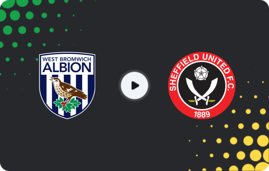 Where to watch West Bromwich — Sheffield United, Championship, 12.12.2025