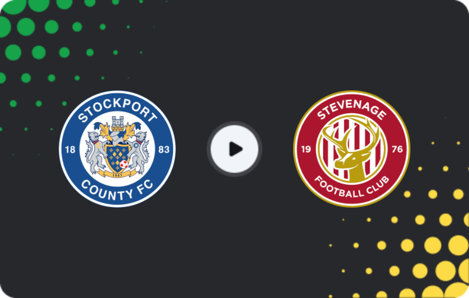 Where to watch Stockport County — Stevenage, League One, 13.12.2025