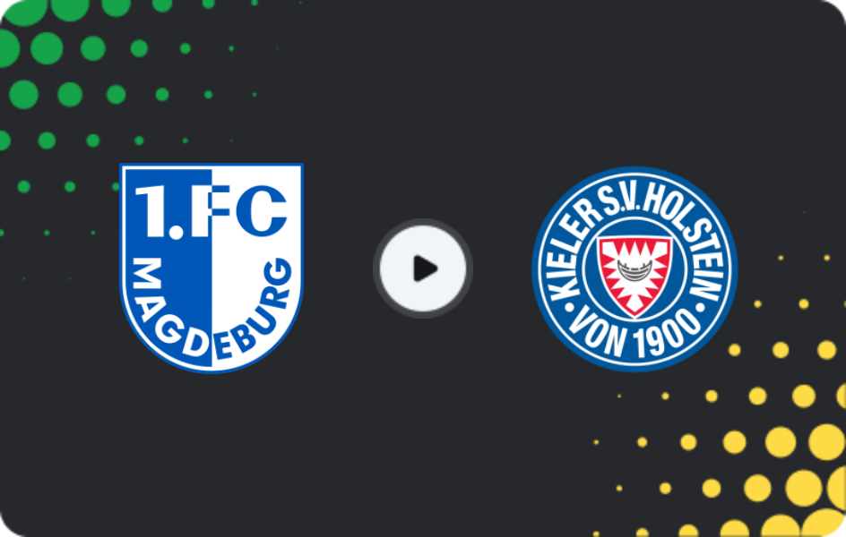 Where to watch Magdeburg — Holstein Kiel, 2. Bundesliga, 14.12.2025