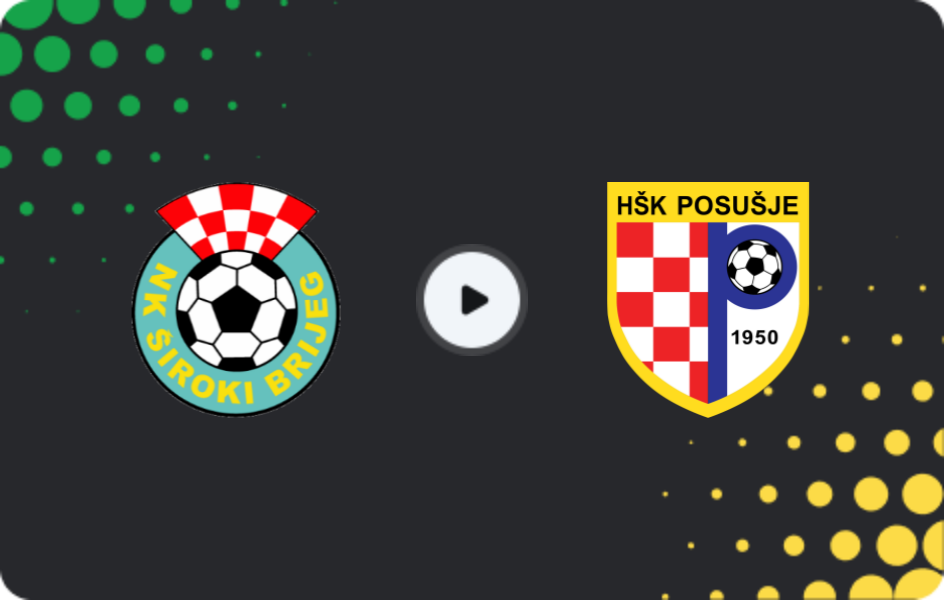 Where to watch Siroki Brijeg — Posušje, Premijer Liga, 13.12.2025