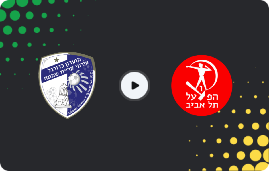 Where to watch Ironi Kiryat Shmona — Hapoel Tel Aviv, Ligat Ha'al, 13.12.2025