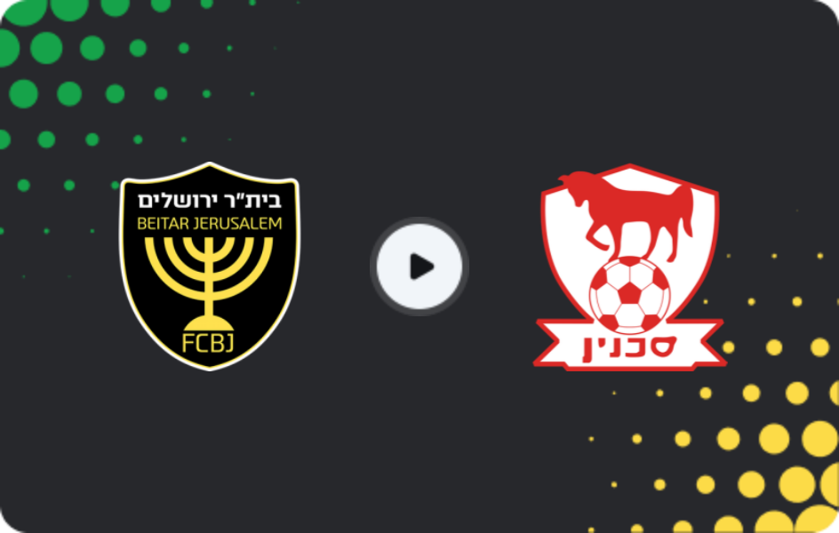 Where to watch Beitar Jerusalem — Bnei Sakhnin, Ligat Ha'al, 15.12.2025