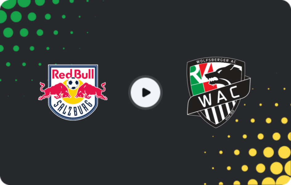 Where to watch Red Bull Salzburg — Wolfsberger, Bundesliga, 14.12.2025