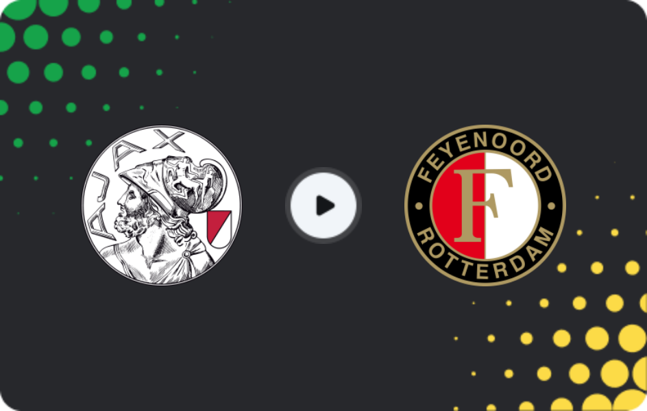 Where to watch Ajax — Feyenoord, Eredivisie, 14.12.2025