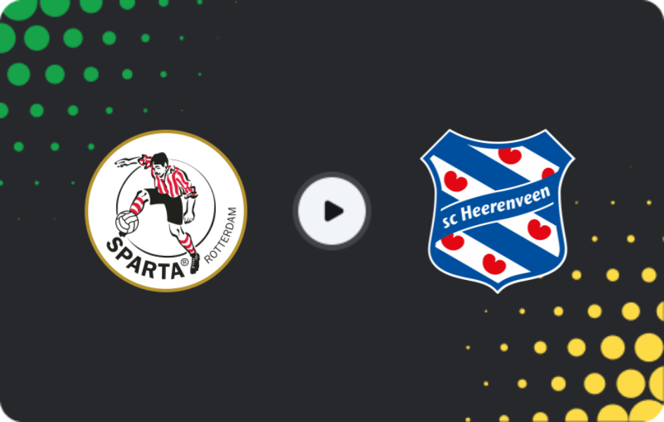 Where to watch Sparta Rotterdam — Heerenveen, Eredivisie, 14.12.2025
