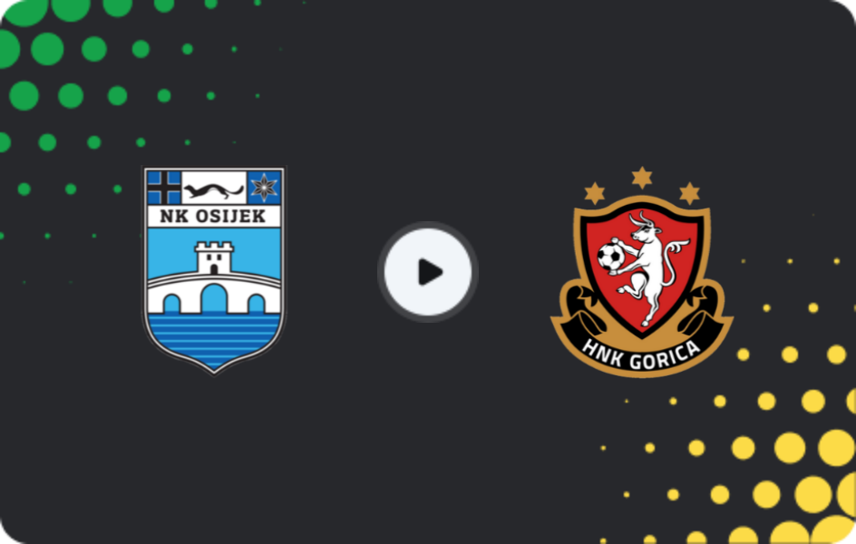 Where to watch Osijek — HNK Gorica, HNL, 13.12.2025