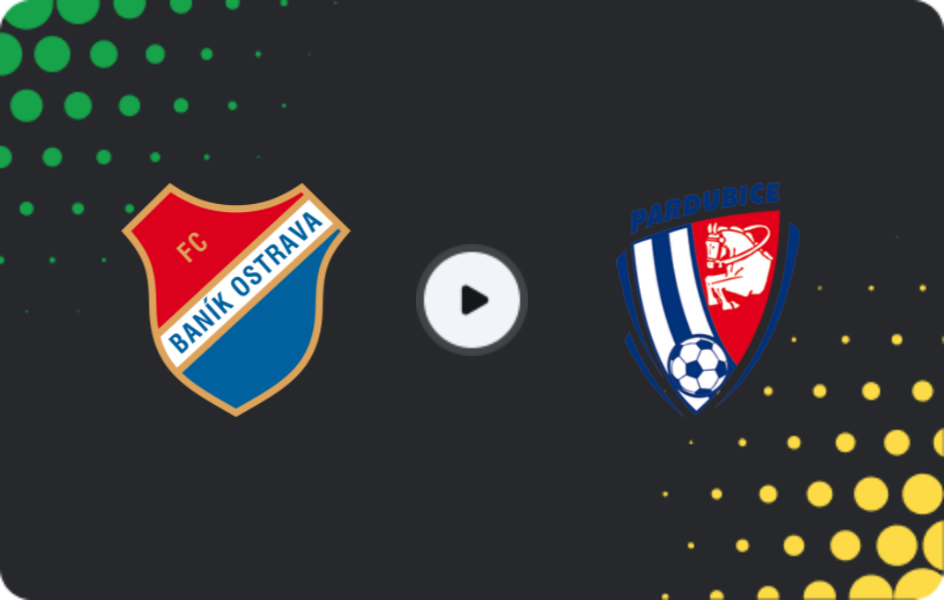 Where to watch Baník Ostrava — Pardubice, First Liga, 13.12.2025