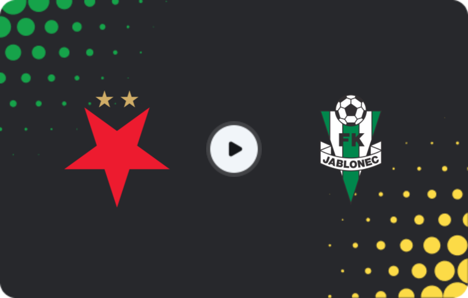 Where to watch Slavia Praha — Jablonec, First Liga, 13.12.2025