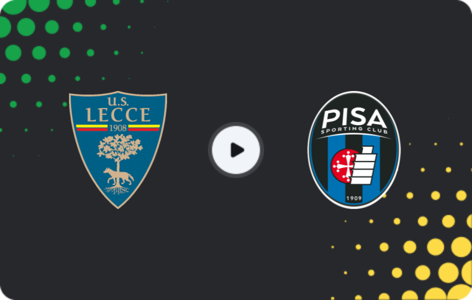 Where to watch Lecce — Pisa, Serie A, 12.12.2025