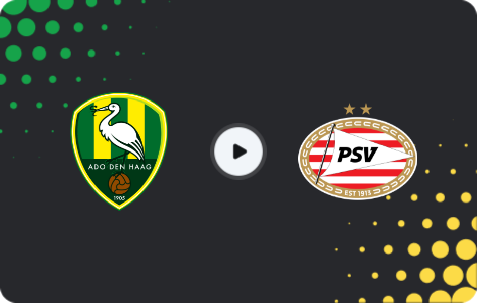 Where to watch ADO Den Haag — Jong PSV, Eerste Divisie, 19.12.2025