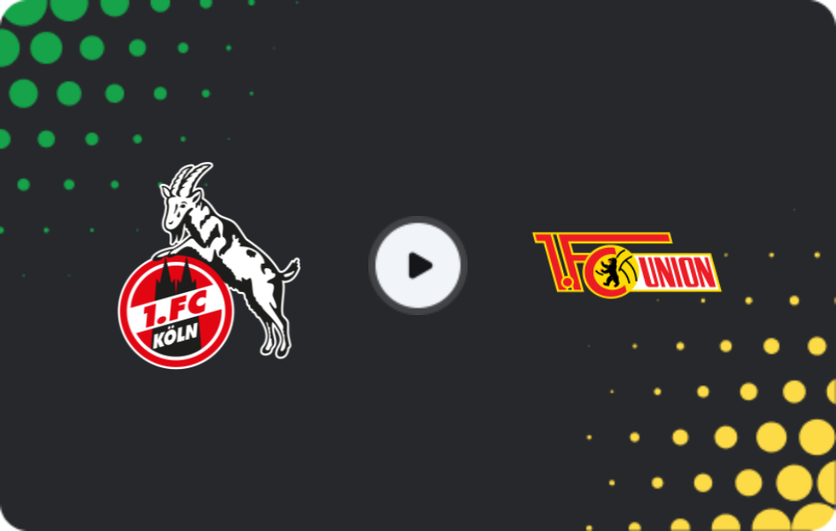 Where to watch 1.FC Köln — Union Berlin, Bundesliga, 20.12.2025