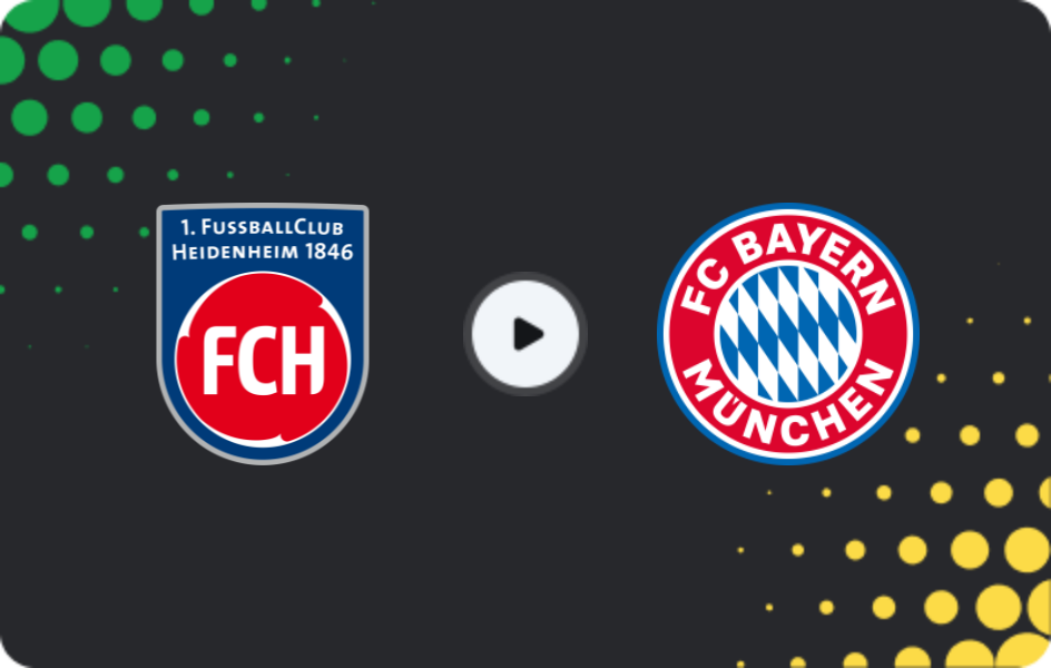 Where to watch Heidenheim — Bayern, Bundesliga, 21.12.2025