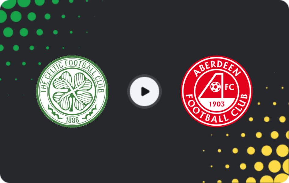 Where to watch Celtic — Aberdeen, Premiership, 21.12.2025