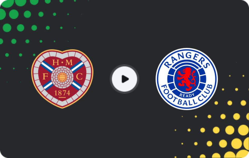 Where to watch Hearts — Rangers, Premiership, 21.12.2025