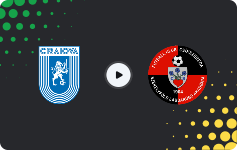 Where to watch Universitatea Craiova — Csikszereda, Liga I, 22.12.2025