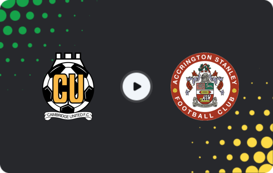 Where to watch Cambridge United — Accrington Stanley, League Two, 19.12.2025