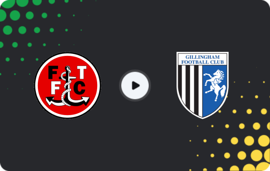 Where to watch Fleetwood Town — Gillingham, League Two, 20.12.2025