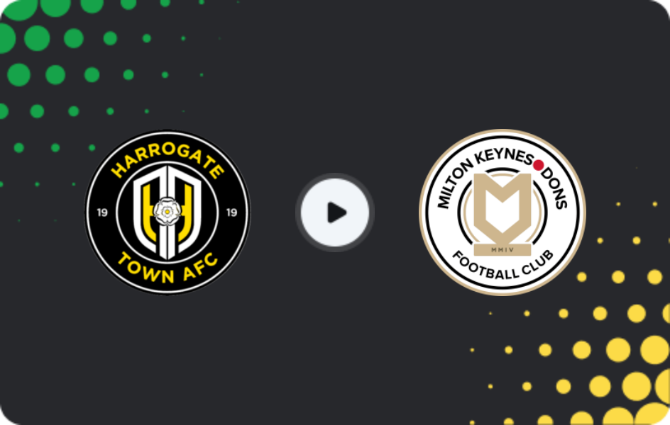 Where to watch Harrogate Town — MK Dons, League Two, 20.12.2025