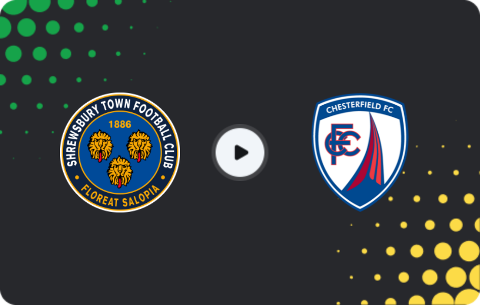 Where to watch Shrewsbury Town — Chesterfield, League Two, 20.12.2025