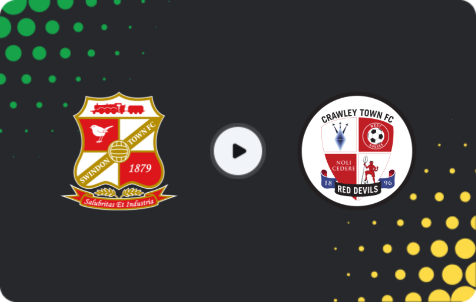 Where to watch Swindon Town — Crawley Town, League Two, 20.12.2025