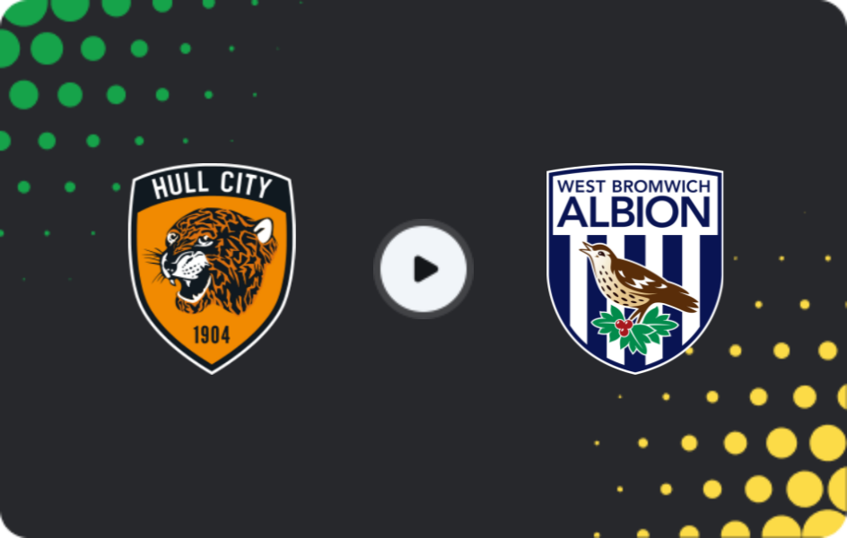 Where to watch Hull City — West Bromwich, Championship, 20.12.2025