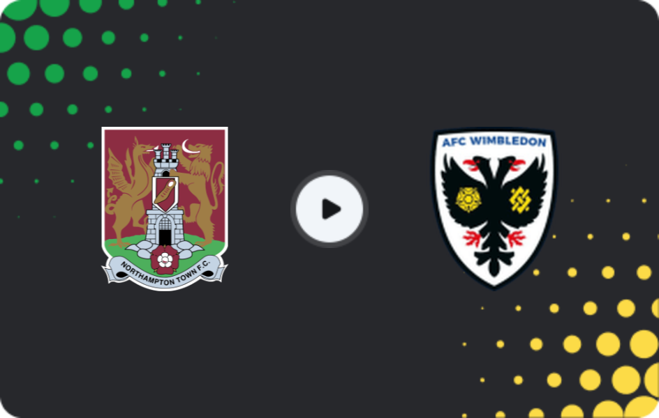 Where to watch Northampton — AFC Wimbledon, League One, 19.12.2025