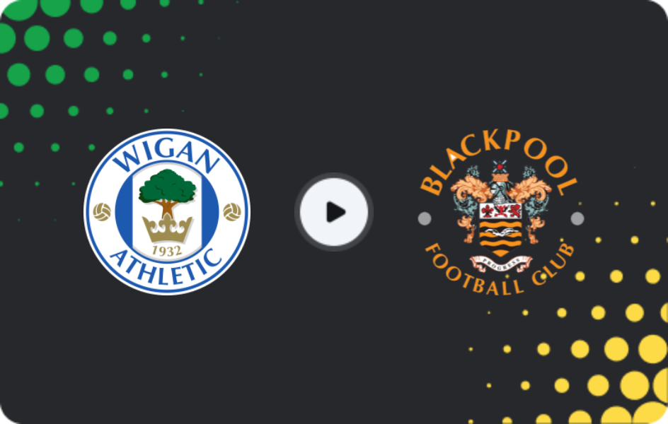 Where to watch Wigan — Blackpool, League One, 20.12.2025