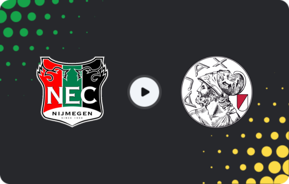 Where to watch NEC Nijmegen — Ajax, Eredivisie, 20.12.2025