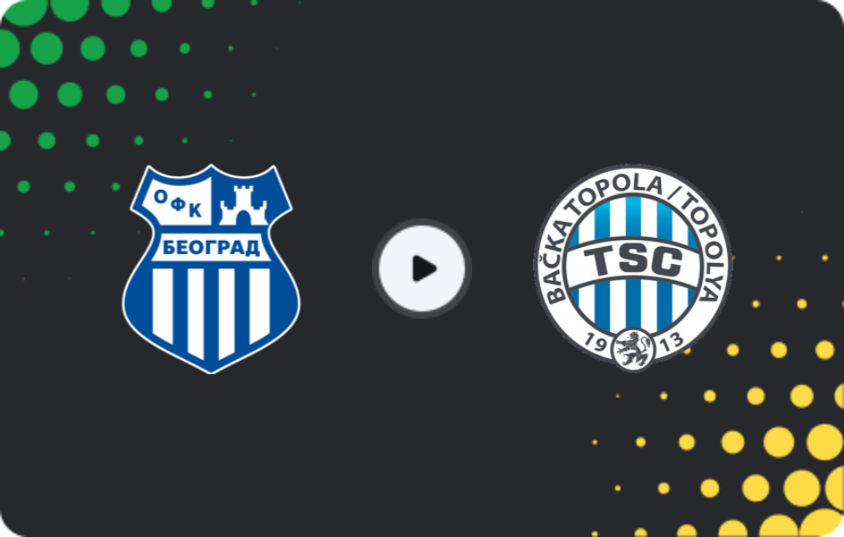 Where to watch OFK Beograd — Backa Topola, Super Liga, 20.12.2025