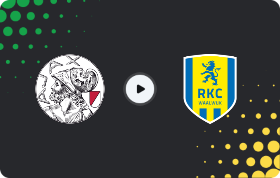 Where to watch Jong Ajax — Waalwijk, Eerste Divisie, 22.12.2025