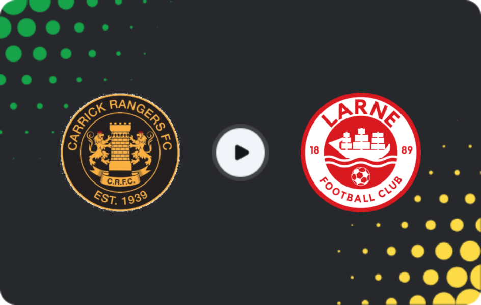 Where to watch Carrick Rangers — Larne, Premiership, 26.12.2025