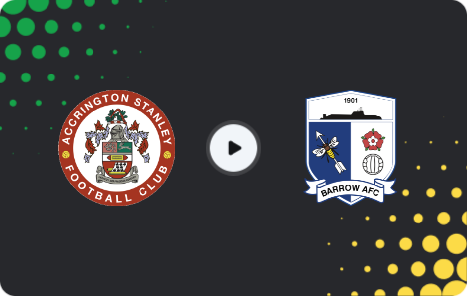 Where to watch Accrington Stanley — Barrow, League Two, 26.12.2025