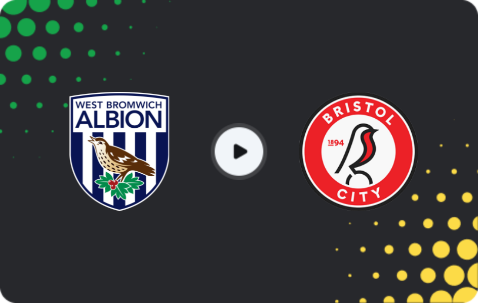 Where to watch West Bromwich — Bristol City, Championship, 26.12.2025